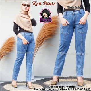 Ken pantalones de Recca Original Jeans lavado Lp 65-80cm Pj 90cm Allsize Fit L Jaladara moda