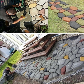 Jardín DIY plástico camino Maker pavimento modelo de hormigón piedra cemento molde de ladrillo (3)