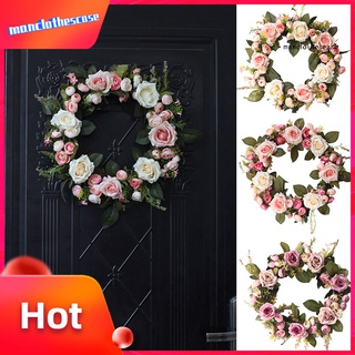 mcc guirnalda de flores de rosa artificial para ventana, decoración de puerta, adorno, guirnalda