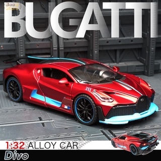 1 : 32 Bugatti Veyron Aleación Diecast Modelo De Coche Colección Luz Y Sonido Tire Hacia Atrás Coches (1)