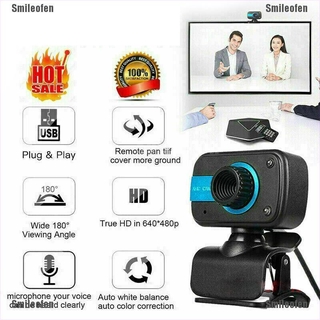 <smileofen> cámara web hd usb para pc/laptop/escritorio/video cam con micrófono