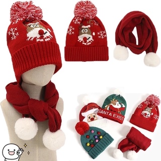 niños de navidad de dibujos animados de invierno caliente de punto grueso beanie/ santa claus reno beanie sombreros/ coreano invierno regalo de san valentín