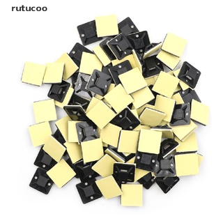 rutucoo - soporte autoadhesivo para cables (100 unidades, 20 x 20 x 6 mm)