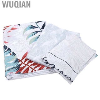 Wuqian Modern Quilt Cover Bed Sheet Pillowcase Set Polyester Fiber Home Bedding Fitting
