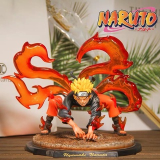 Naruto hecho a mano de nueve colas Naruto Kakashi Palacio Skunk Yuzhi Anime japonés modelo de Decoración de mesa regalo (5)