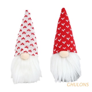ghulons día de san valentín cara gnome de punto muñeca adornos dormitorio escritorio fiesta decoraciones juguetes regalos