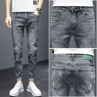 Verano delgado Jeans versión de los hombres de la tendencia de Slim adelgazar estiramiento de los hombres de moda Casual pantalones de nueve puntos (5)