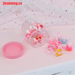 [jinanning] 20 anillos de resina surtidos con caja para niños, niñas, joyería, regalo
