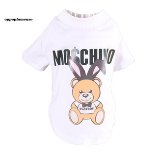 *cwxp* perro disfraz de dibujos animados patrón de impresión de algodón transpirable adorable cachorro blusa t-shirt para la vida diaria (5)