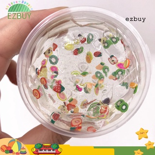 EY-Transparent Sliced Fruit Salad Slime Magic Mud Putty Stress Relief Sludge Toy