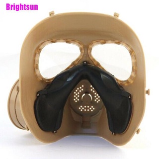 [Brightsun] respirador táctico negro máscara de Gas estilo militar máscara protectora cara al aire libre (4)