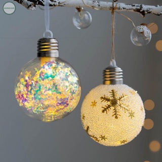 Adornos de navidad bolas con Led árbol de navidad colgante colgante para decoraciones