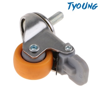 [Tyoung] ruedas giratorias resistentes y duraderas para rueda giratoria, freno de tornillo, 1 pulgada