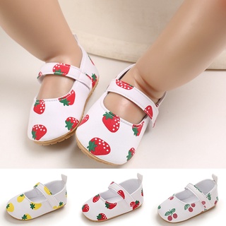 Zapato Suave Con Estampado De Frutas Para Bebés/Primeros Pasos/Zapatos De Princesa # D (1)