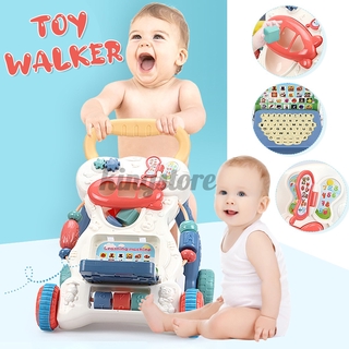 WALKERS Bebé niños caminantes juguete de dibujos animados Walker cochecito multifuncional bebé niño