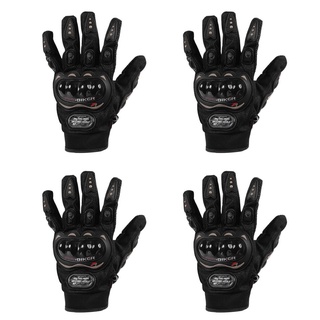 guantes de motocicleta de dedo completo protector de carreras guantes de moto negro