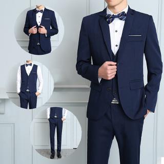 alta calidad 3 piezas conjunto de hombres traje de negocios trajes formales slim hombres traje de boda