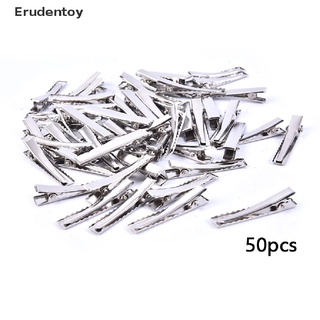 erudentoy 50 piezas de pinzas de cocodrilo de metal para el pelo de lazo de pasador de dientes pinza de cocodrilo diy clip *venta caliente (4)