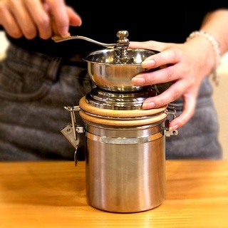 Yu molinillo de café Manual de mano molinillo de café molino de acero inoxidable