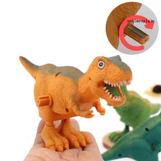 Ntp lindo Animal de dinosaurio rebotando viento reloj primavera juguete educativo para niños (6)