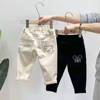 Niños Pantalones Primavera Y Otoño 2021 S Casual Bebé Negro Marea Estilo (1)