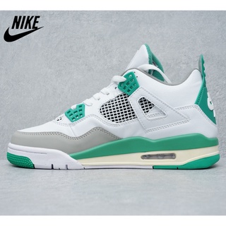 Nike Air Jordan4 AJ4 High Top Moda Blanco Verde Trend Zapatos De Baloncesto
