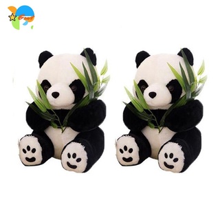 gswt cumpleaños de felpa panda niños bebé lindo de dibujos animados almohada de peluche de animales de navidad regalo de tela suave juguete encantador oso arrodillado sentado muñeca