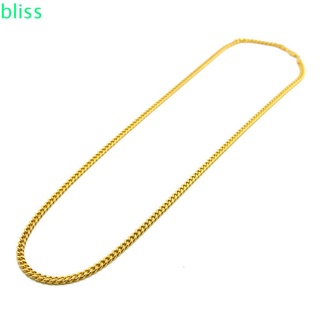 Bliss collar Unisex para hombre joyería cubana cierre de acero inoxidable cadena de cobre chapado en oro eslabones Miami Hop Hip/Multicolor