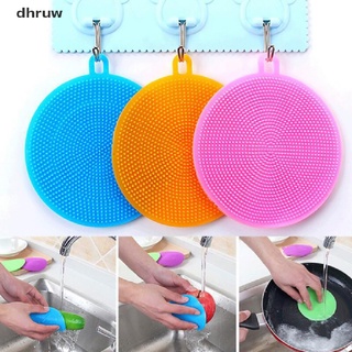 dhruw cepillo de limpieza de cocina de silicona para lavar platos frutas vegetales cepillos de limpieza co (1)