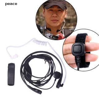 peace Throat Mic Earpiece Headset Finger PTT For Baofeng UV5R 888s Radio Walkie Talkie .