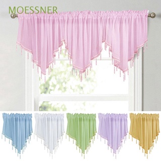 MOESSNER Finished Window Screening Polyester Kitchen Short Curtain Curtains Window Triangle Shape Home Decor Bedroom Valance Window Drapes Triangle Drapery/Multicolor