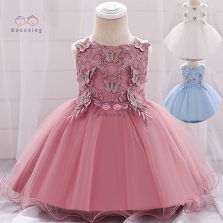 Bonito Vestido De Princesa Dress De Bautizo Vestido De Bebé Para Niños Vestidos De Malla Con Bordado De Mariposa Ropa De Bautismo Vestido De Fiesta De Cumpleaños Vestidos Dresses