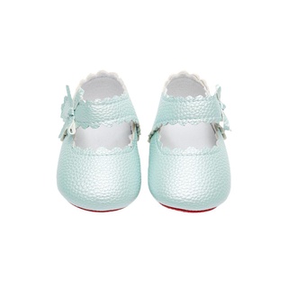 ♧Nw♀Bebé niña cuero Mary Jane pisos, suela suave cuero PU bebé princesa zapatos de vestir Prewalkers con lazo (1)