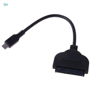 lin USB 3.1 Type C to Sata Hard Disk Adapter Cable HDD SSD USB Converter Wire Core for 2.5 Inches Laptop Computer