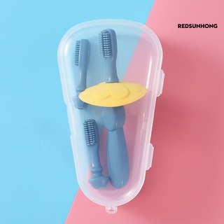 redsunhong lindo cepillo de dientes de silicona flor cerdas suaves bebé cuidado oral suministros de limpieza (7)