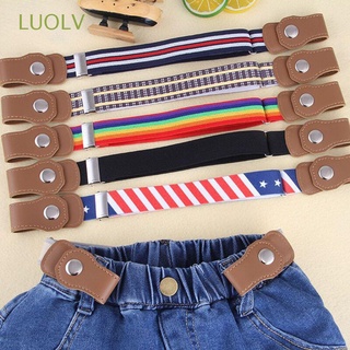 LUOLV Unisex Child Elastic Belt Adjustable Canvas Girdle Buckle Stretch Belts Buckle-Free Fashion Easy to use Kids Waistband