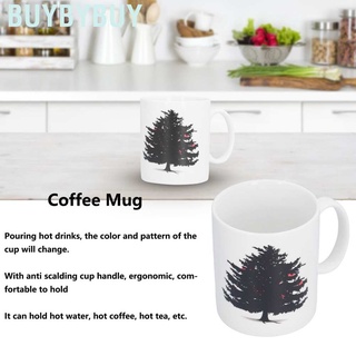 Buybybuy - taza para cambiar de Color, diseño de árboles de navidad, cerámica para oficina en casa (7)