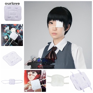 [ourlove] anime tokyo ghoul kaneki ken blinder ojo blanco parche de un solo ojo máscara cosplay props [ourlove]