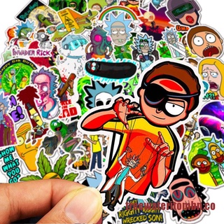 TOMBN 50pcs American Drama Rick And Morty Stickers DIY Style Decal For Home/Car Fridge