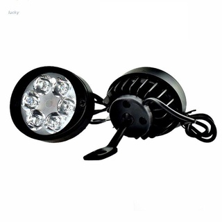 lucky 2pcs faros delanteros de motocicleta antiniebla luces de conducción 6 led luz de punto de trabajo lámpara antiniebla scooters foco moto espejo lateral