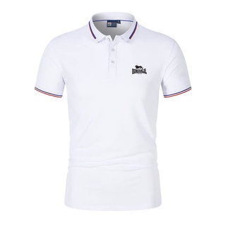 Ready Stock LONSDALE Summer Business Men's Polo Shirts Short Sleeve Man Tops Fashion M-4Xl 0183