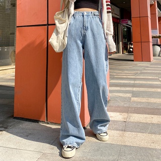 Mujer Jeans Cintura Alta Ropa Ancho Pierna Denim Streetwear Vintage Moda Recto Pantalones
