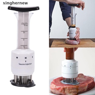 【xinghernew】 Stainless Steel Meat Tenderizer Needle and Meat Injector Marinade Flavor Kitchen Hot