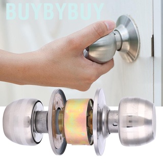 Buybybuy qianmei - cerradura redonda de acero inoxidable para puerta, Interior, dormitorio, mango de baño, 3 llaves (7)