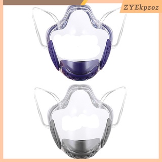 2 máscara facial transparente para pc/protector facial transparente/cubierta antiniebla