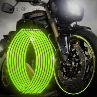 10" 12" 14" 18" motocicleta pegatina moto tiras reflectante llanta de rueda para moto scooter