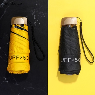 [qukk] 5 mini plegable super bolsillo compacto paraguas sol anti uv lluvia a prueba de viento 458co