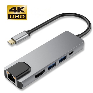 USB Tipo C Hub Hdmi compatible Con 4K A Gigabit Ethernet Lan Adaptador Para Mac book Pro Thunderbolt 3-Cargador