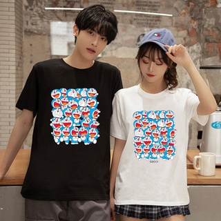 Doraemon camiseta de manga corta mujeres hombres moda estilo pareja top 6654