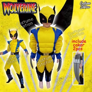Disfraz de superhéroe Wolverine/disfraz X-Men Logan Boys